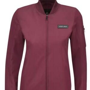 Women's Can-Am Bomber Motorcycle Jacket - MAROON RED - 4409261432 NEW $249.99
